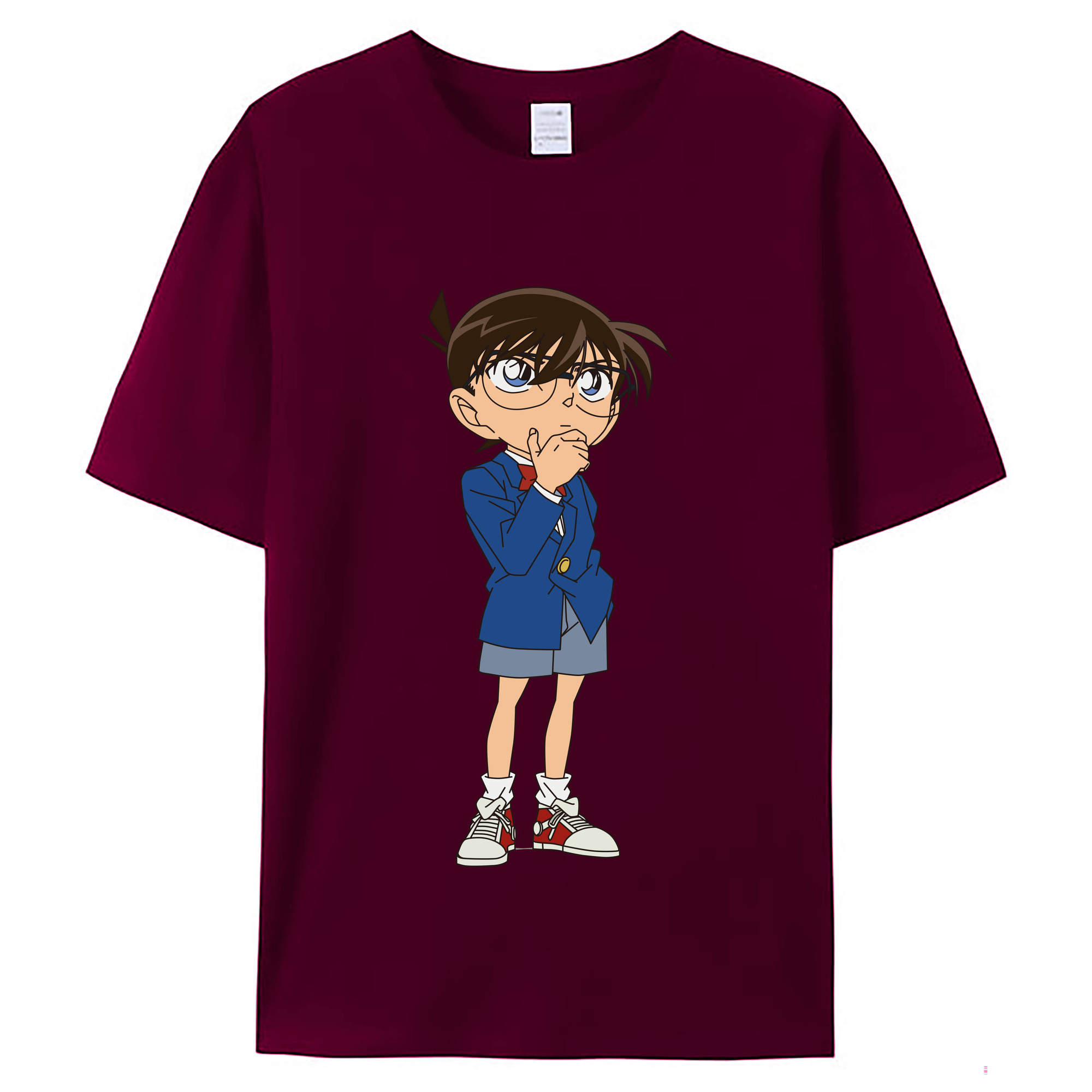 （画像用） 名探偵コナン 江戸川 コナン Detective Conan Conan Edogawa レディースカジュアルプリントTシャツ（綿100％）